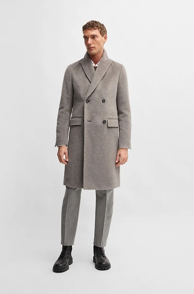 BOSS SELECTED BY BECKHAM alpaca-blend coat