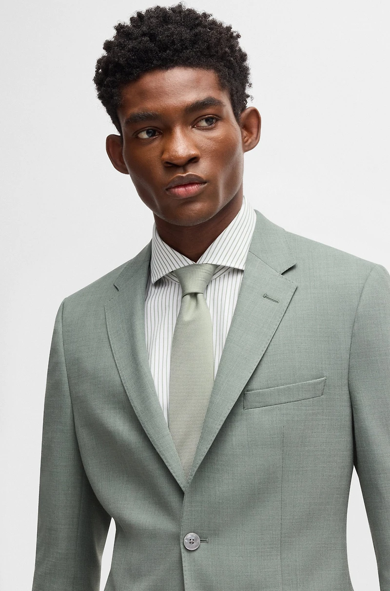 Micro-pattern jacquard tie with silk