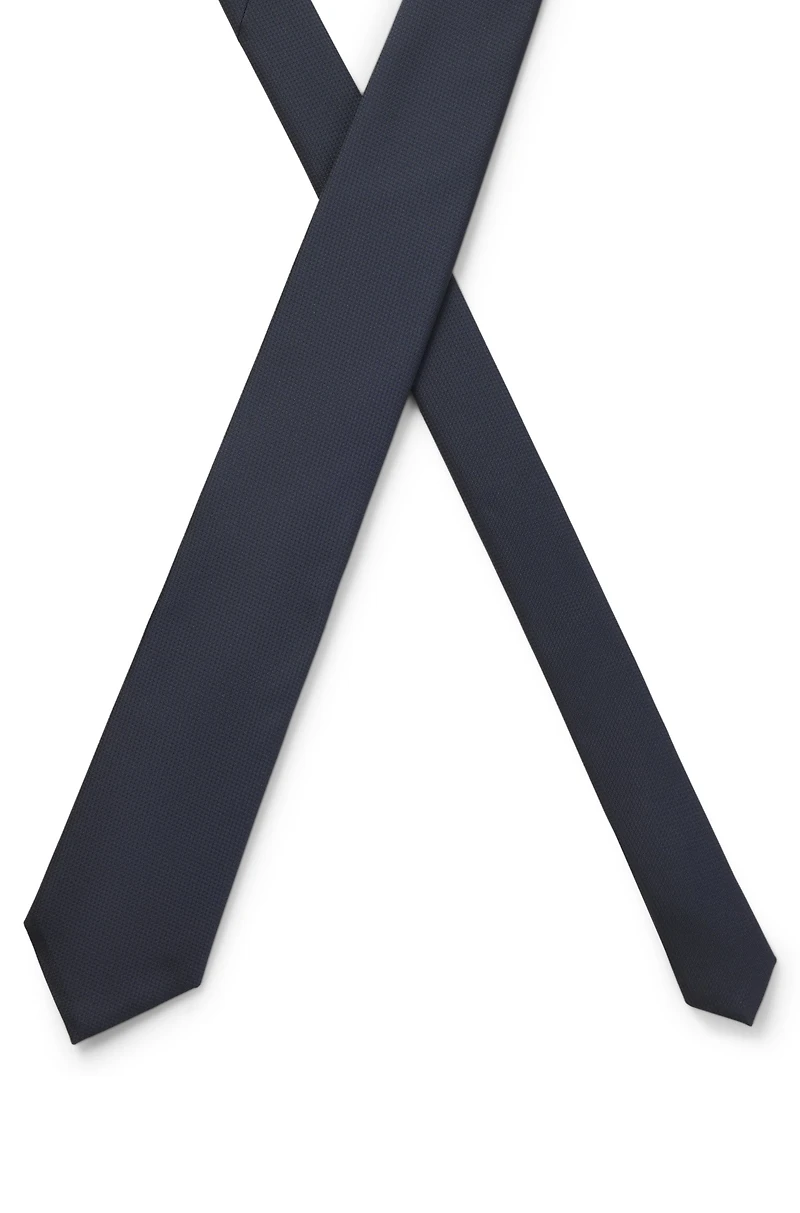 Micro-pattern jacquard tie with silk