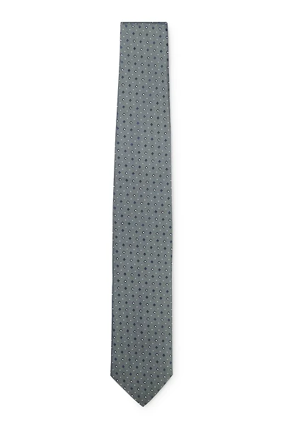 Silk-blend tie with jacquard pattern