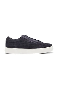 BOSS SELECTED BY SHOHEI OHTANI Gary woven-suede trainers with hidden laces