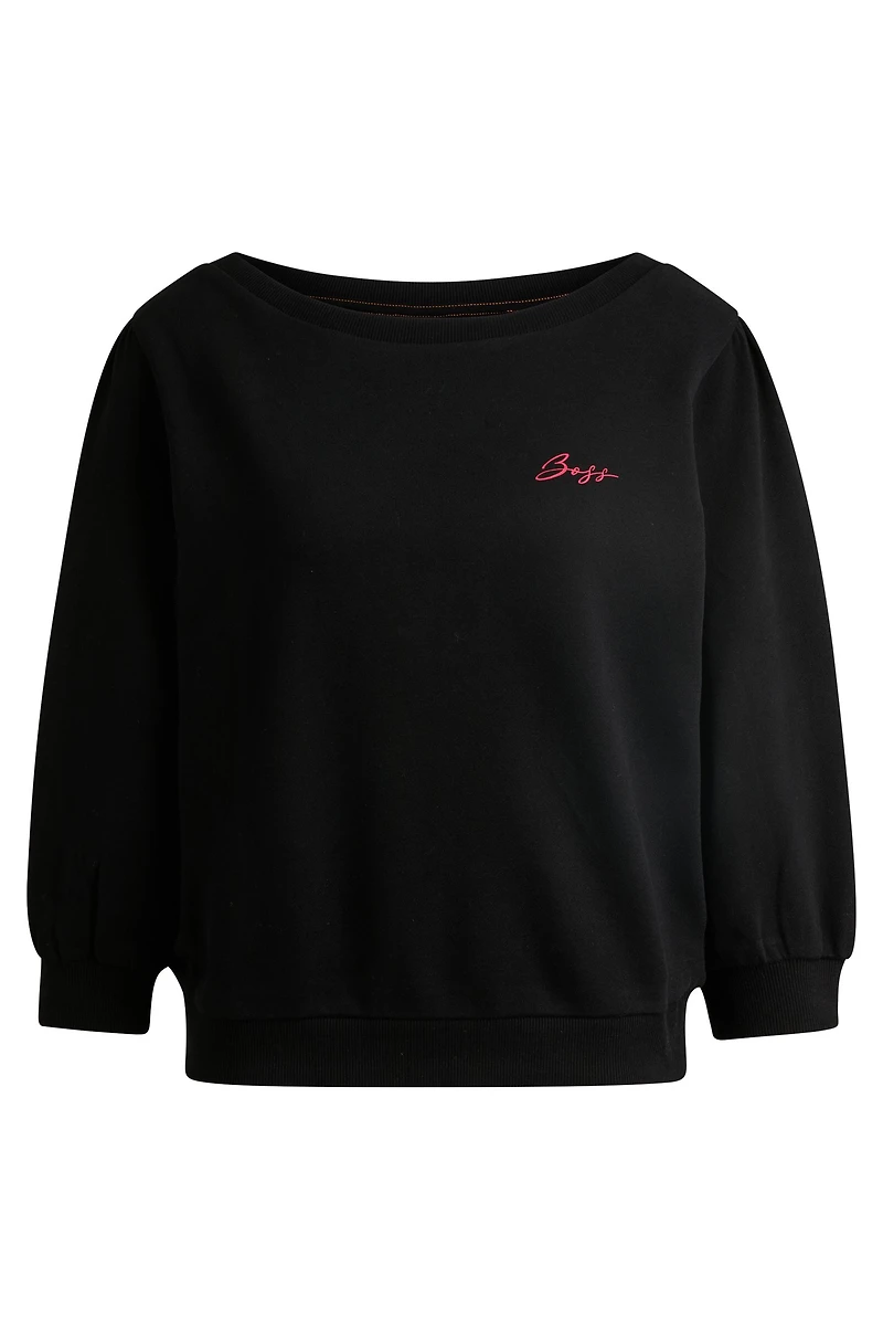 Cotton-terry sweatshirt with logo detail