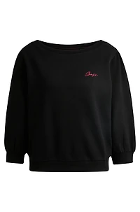 Cotton-terry sweatshirt with logo detail