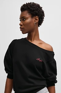 Cotton-terry sweatshirt with logo detail