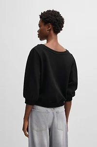 Cotton-terry sweatshirt with logo detail