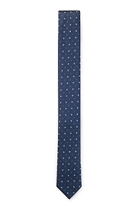 Silk-blend tie with jacquard-woven pattern