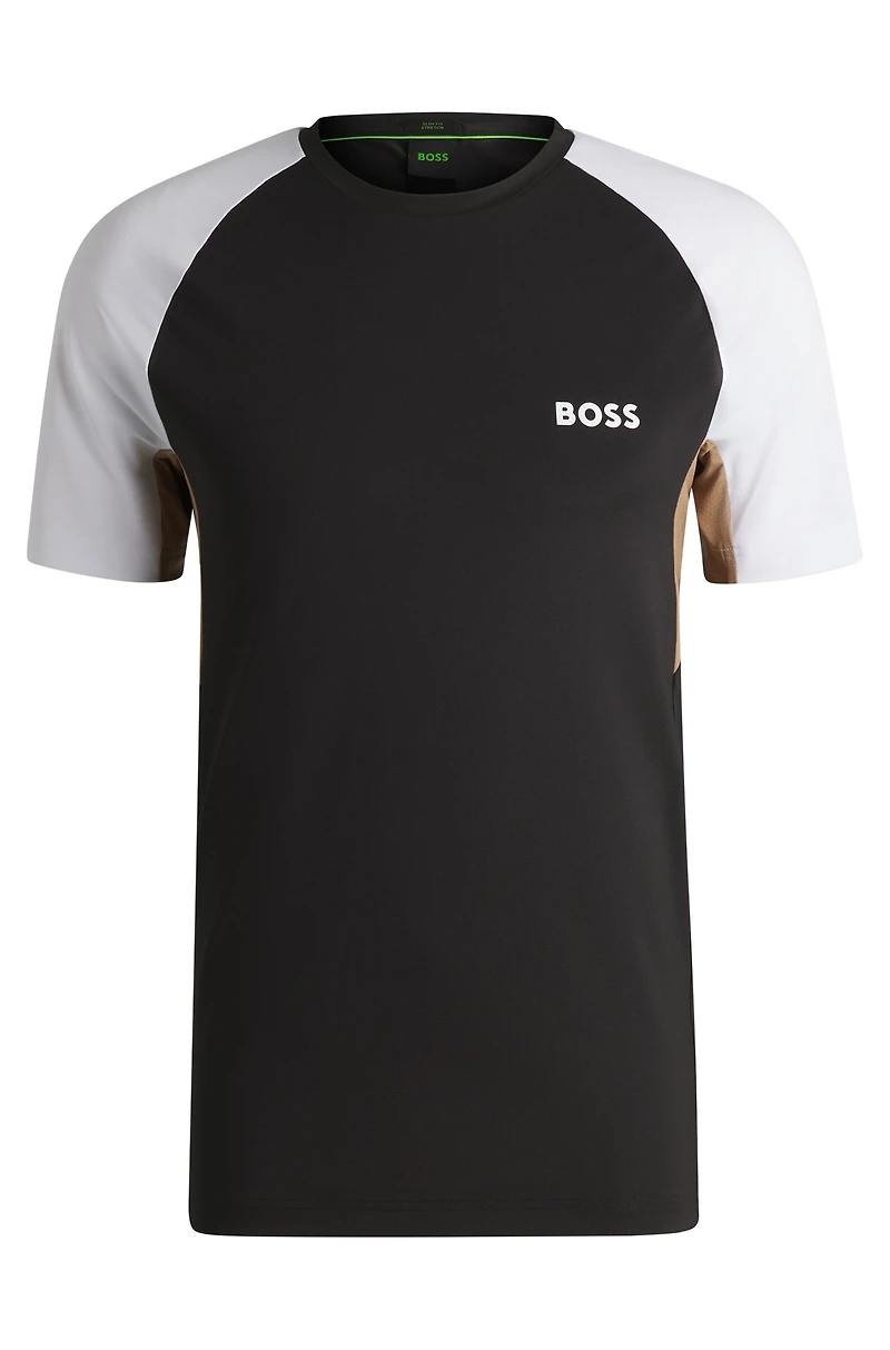 Active color-blocked T-shirt moisture-wicking fabric