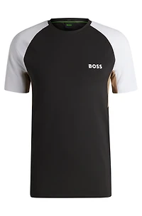 Active color-blocked T-shirt moisture-wicking fabric