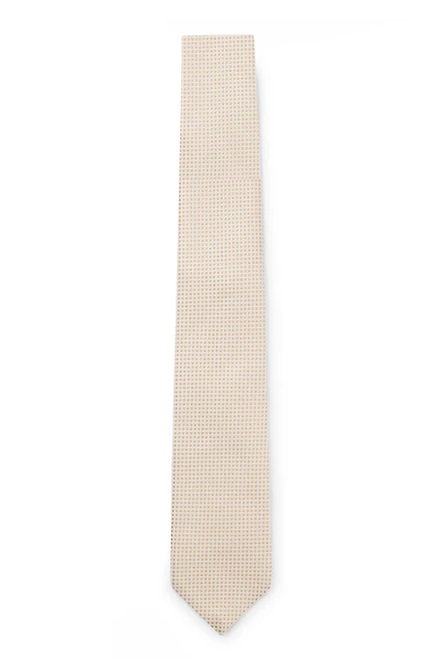 Jacquard-pattern tie in Italian-made silk