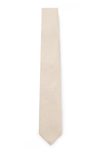 Jacquard-pattern tie in Italian-made silk