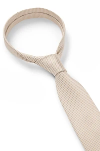 Jacquard-pattern tie in Italian-made silk