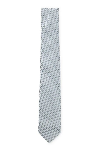 Jacquard-pattern tie in Italian-made silk