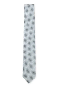 Jacquard-pattern tie in Italian-made silk