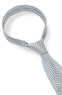 Jacquard-pattern tie in Italian-made silk