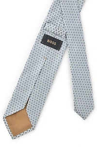 Jacquard-pattern tie in Italian-made silk