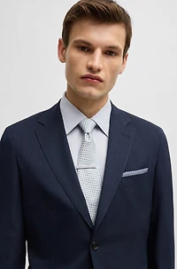 Jacquard-pattern tie in Italian-made silk