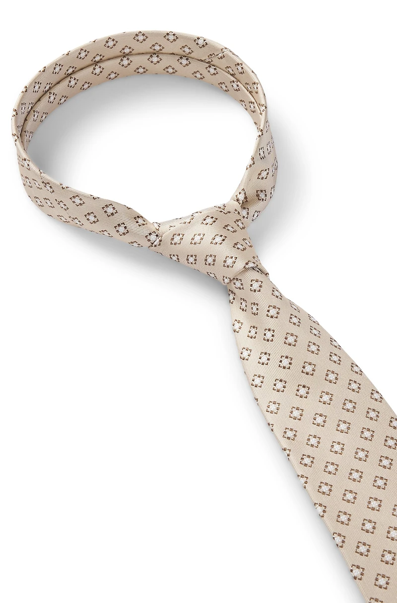 Patterned tie in Italian-made silk jacquard