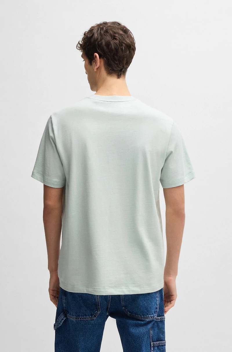 Cotton-jersey T-shirt with logo artwork