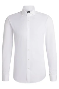 Slim-fit shirt structured cotton