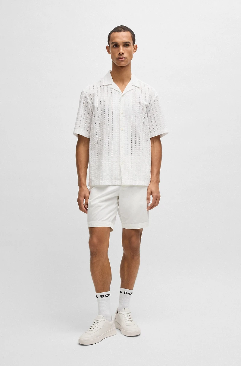Relaxed-fit shirt with broderie anglaise