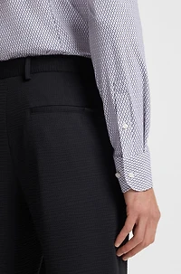 Slim-fit shirt printed performance-stretch jersey