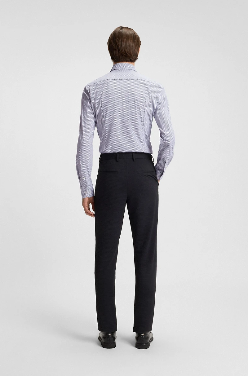 Slim-fit shirt printed performance-stretch jersey