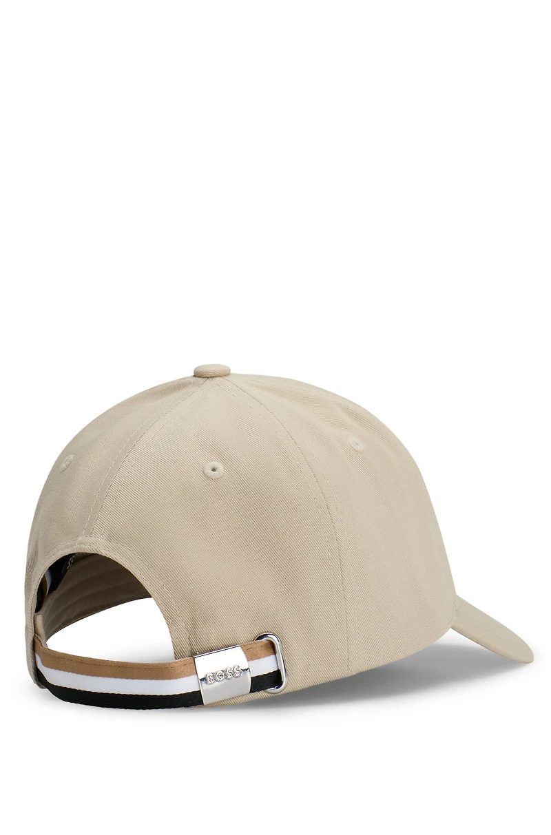 Cotton-twill cap with logo trim