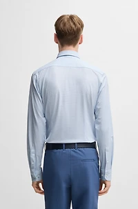 Slim-fit shirt structured performance fabric