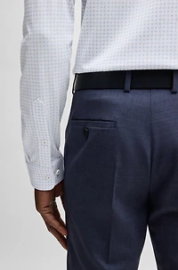 Slim-fit shirt a printed cotton blend