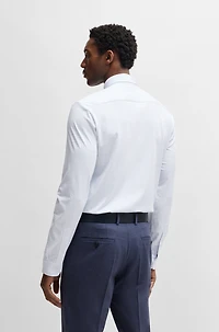 Slim-fit shirt a printed cotton blend