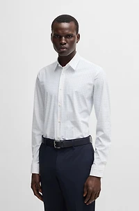 Slim-fit shirt printed performance-stretch jersey