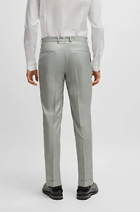 Slim-fit suit micro-patterned wool and silk