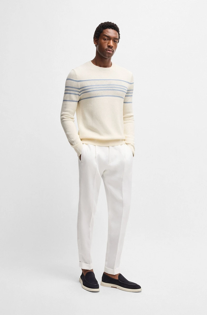 Regular-fit trousers linen