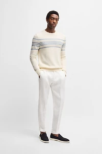 Regular-fit trousers linen