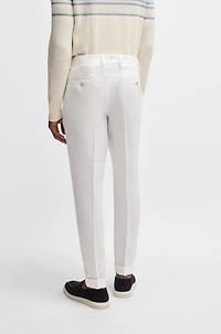 Regular-fit trousers linen
