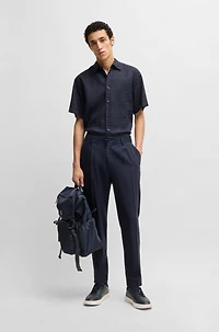 Relaxed-fit shirt Italian linen seersucker