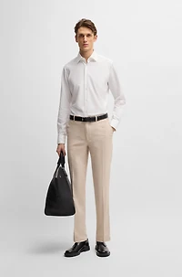 Regular-fit shirt Italian-made bouclé