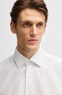 Regular-fit shirt Italian-made bouclé