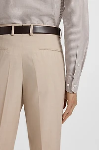 Slim-fit shirt striped cotton, linen and silk