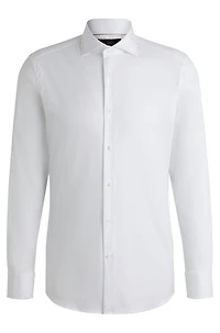 Slim-fit shirt Italian-made performance-stretch fabric