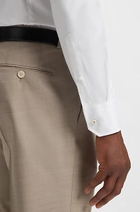 Slim-fit shirt Italian-made performance-stretch fabric