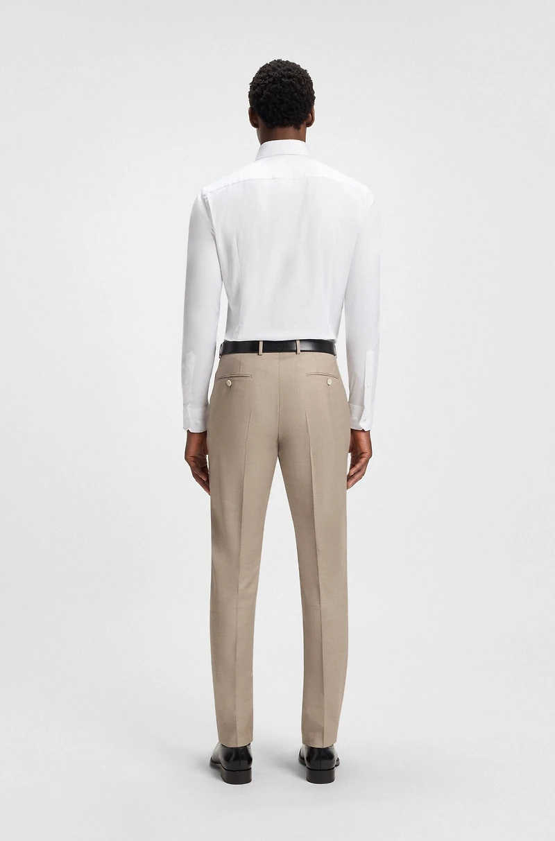 Slim-fit shirt Italian-made performance-stretch fabric