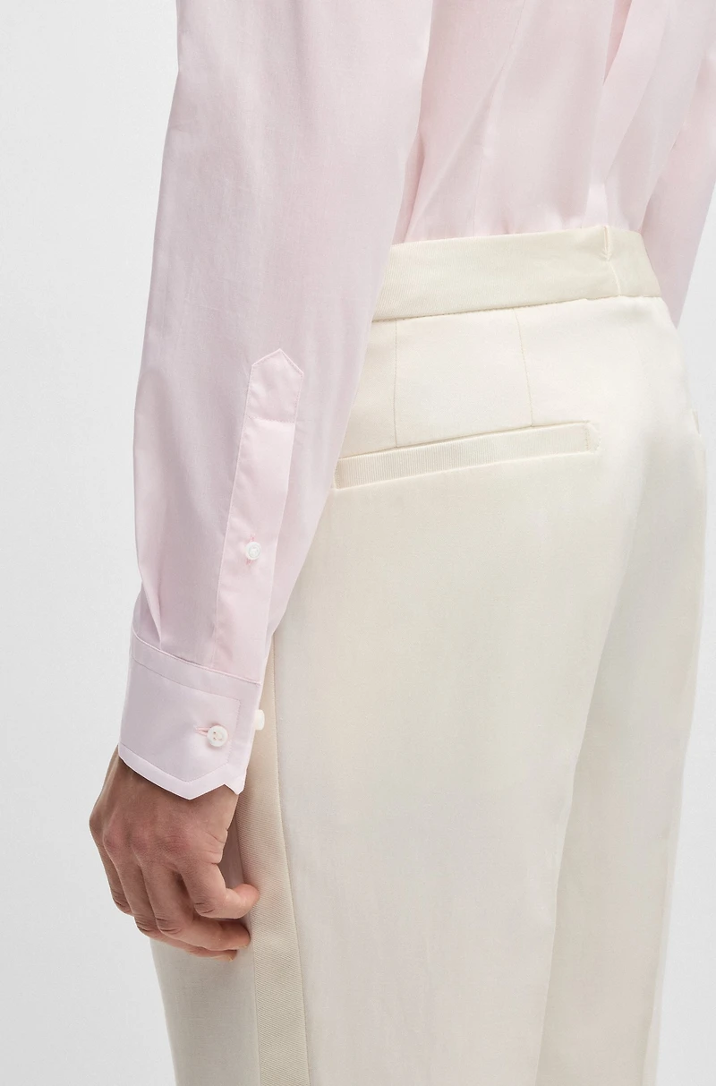 Slim-fit shirt Italian-made cotton
