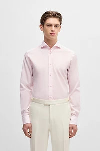Slim-fit shirt Italian-made cotton