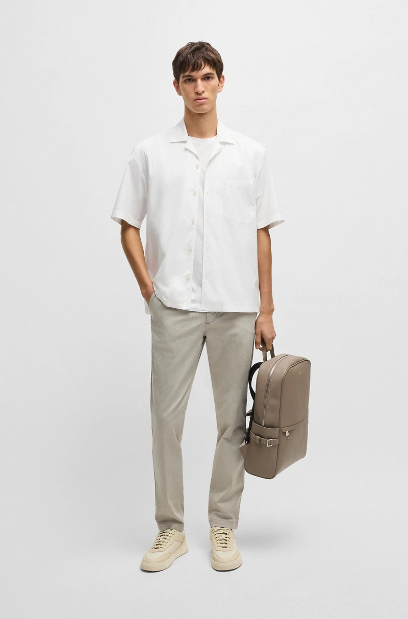 Relaxed-fit shirt Italian-made cotton poplin