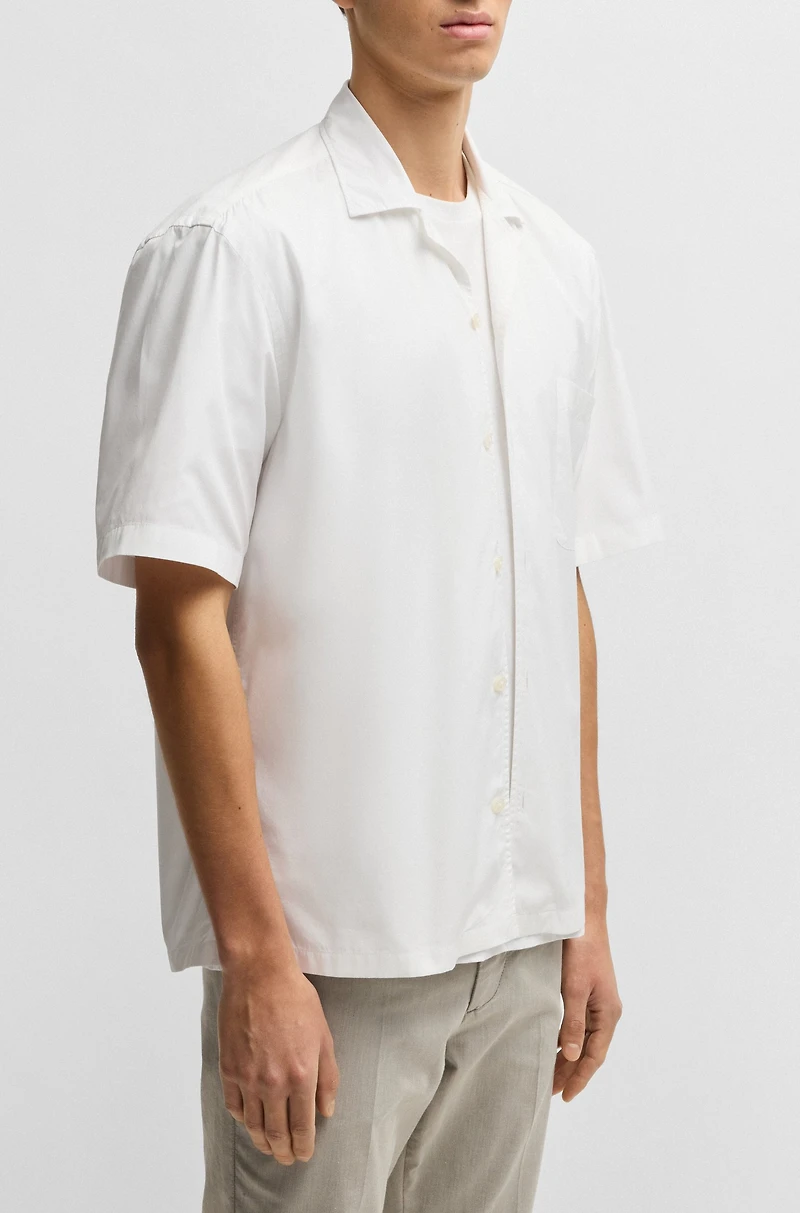 Relaxed-fit shirt Italian-made cotton poplin