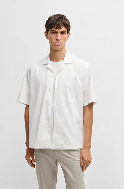 Relaxed-fit shirt Italian-made cotton poplin