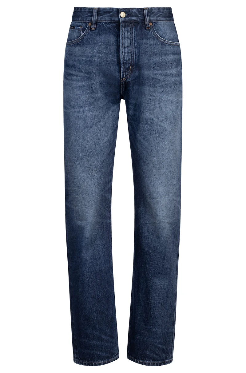 Classic-fit jeans blue selvedge denim