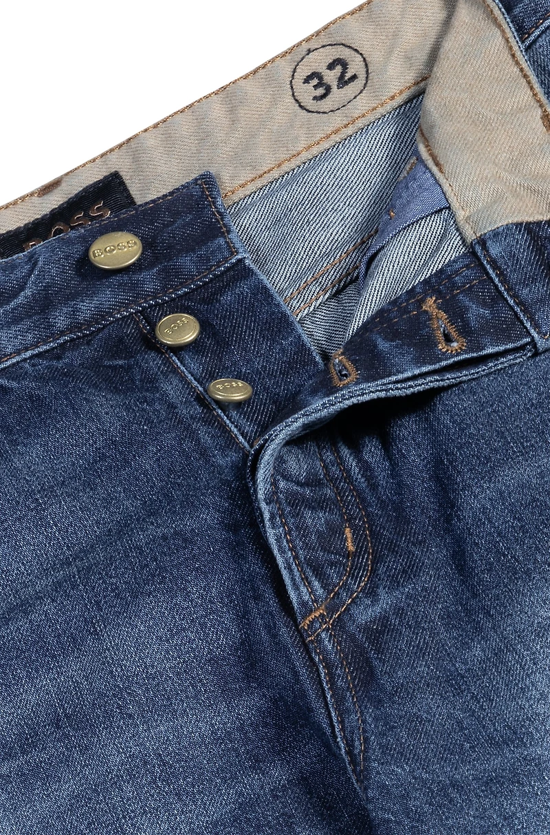 Classic-fit jeans blue selvedge denim
