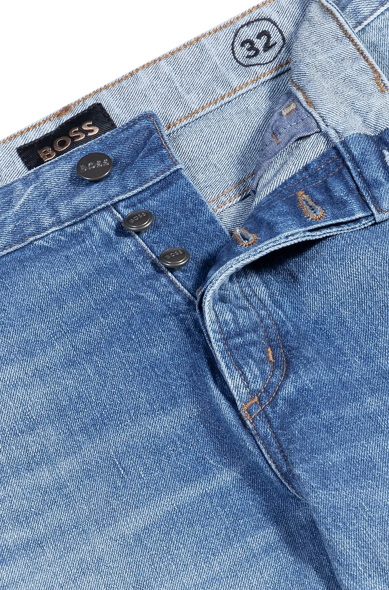 Classic-fit jeans blue comfort-stretch denim